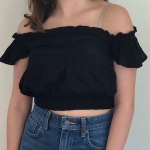 Cute black crop top